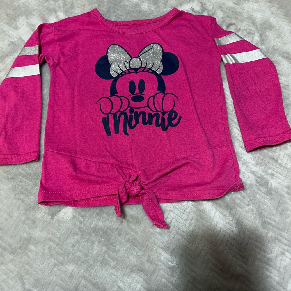 Disney Minnie Mouse Fuchsia Long Sleeve Top